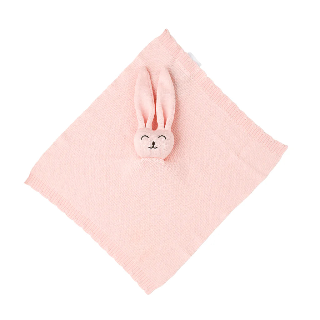 Light Pink Knit Bunny Lovey