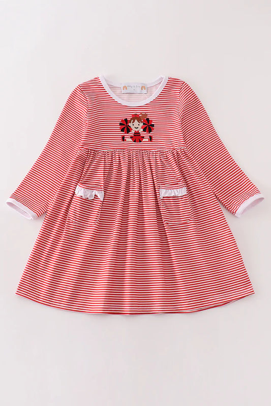 Red Stripe Cheer Dress