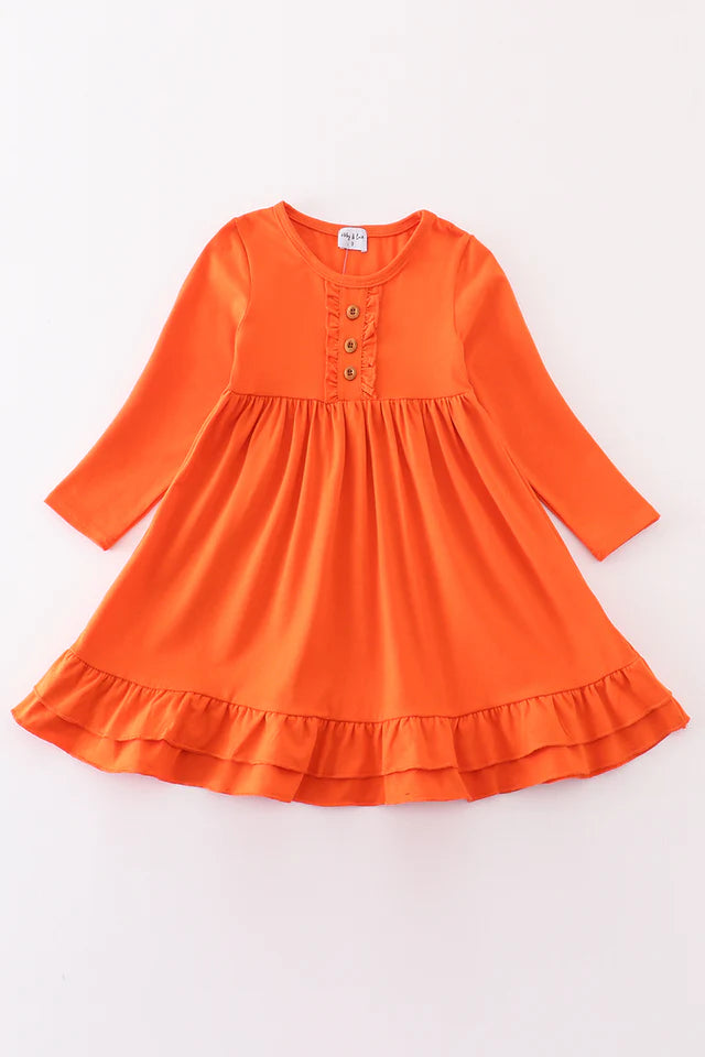 Orange Ruffle Dress