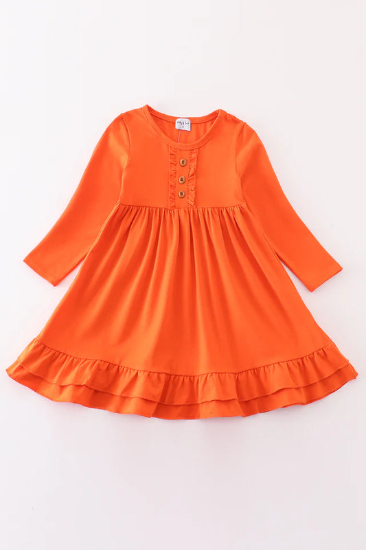 Orange Ruffle Dress