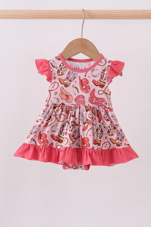Pink Cowgirl Bubble Dress