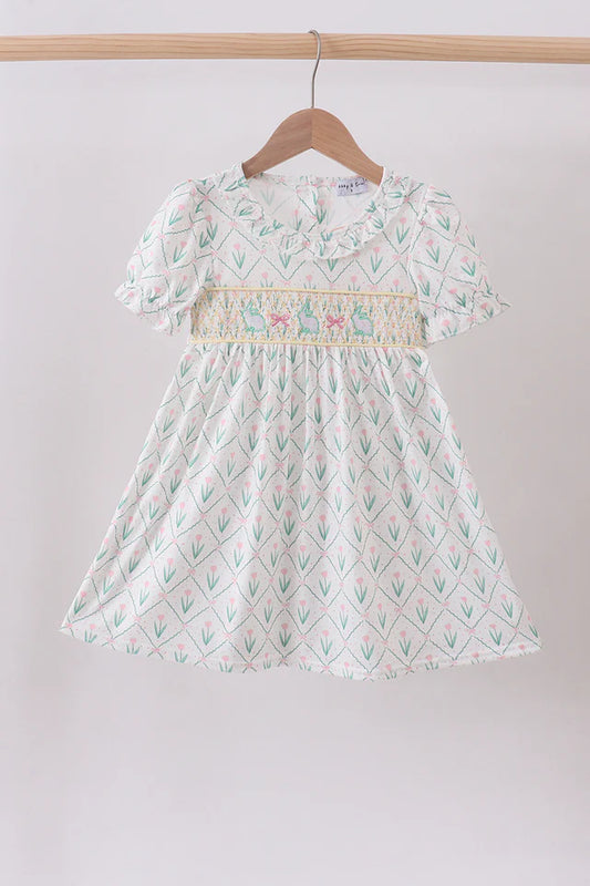 Bunny Bow Smocked Dress
