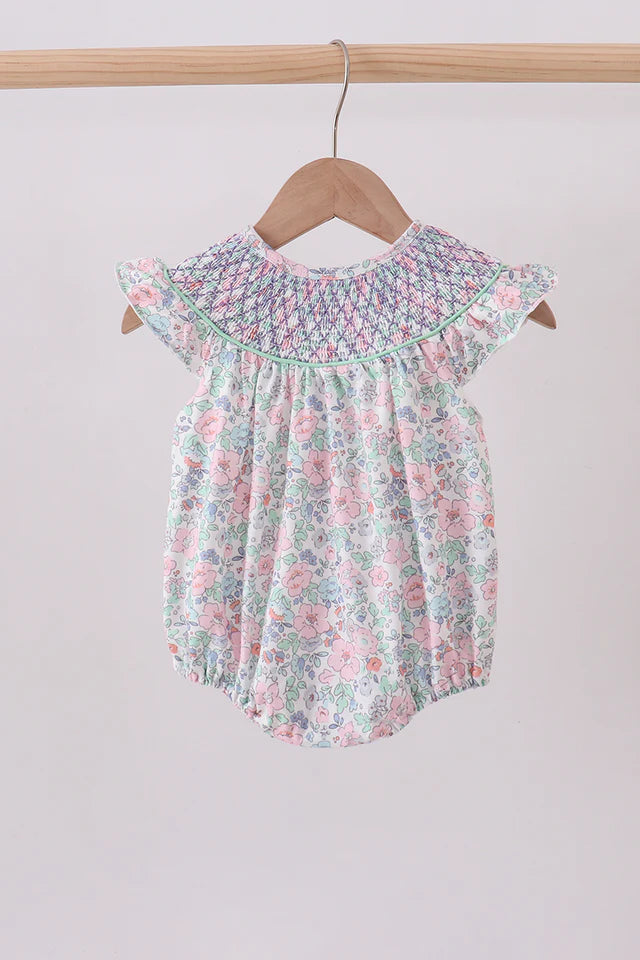 Green Floral Smock Bubble