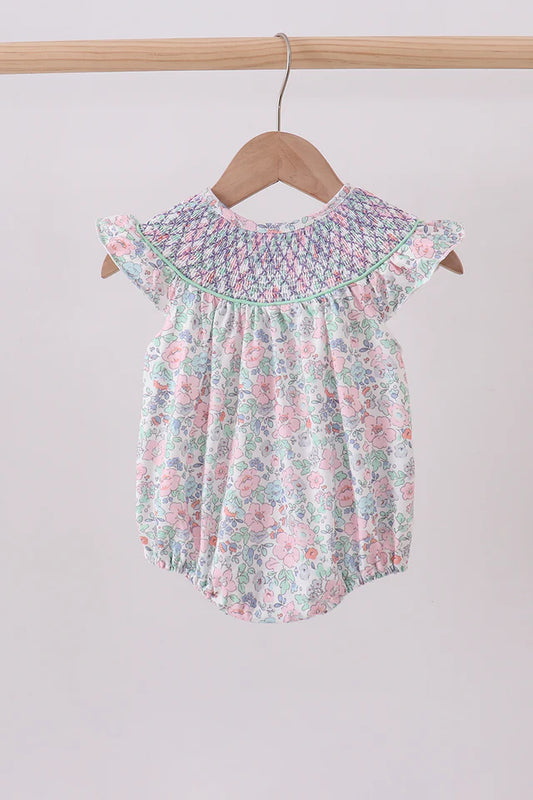 Green Floral Smock Bubble