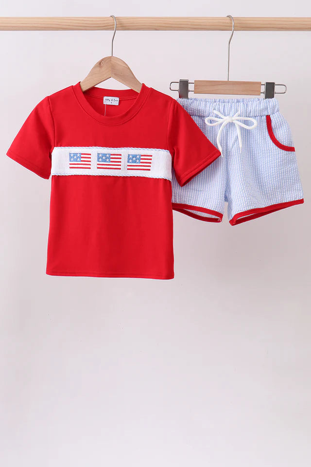 Flag Smock Short Set