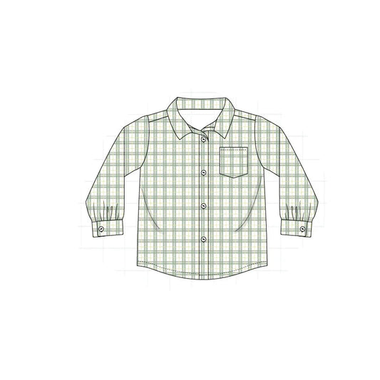 Green Plaid Button Down Shirt