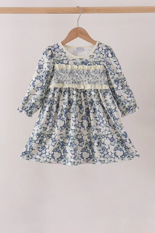 Vintage Floral Smock Dress