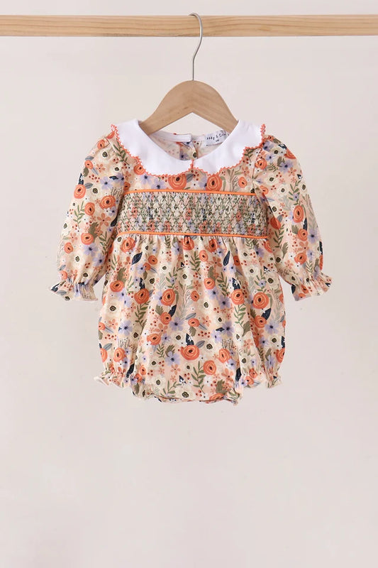 Coral Floral Smock Bubble