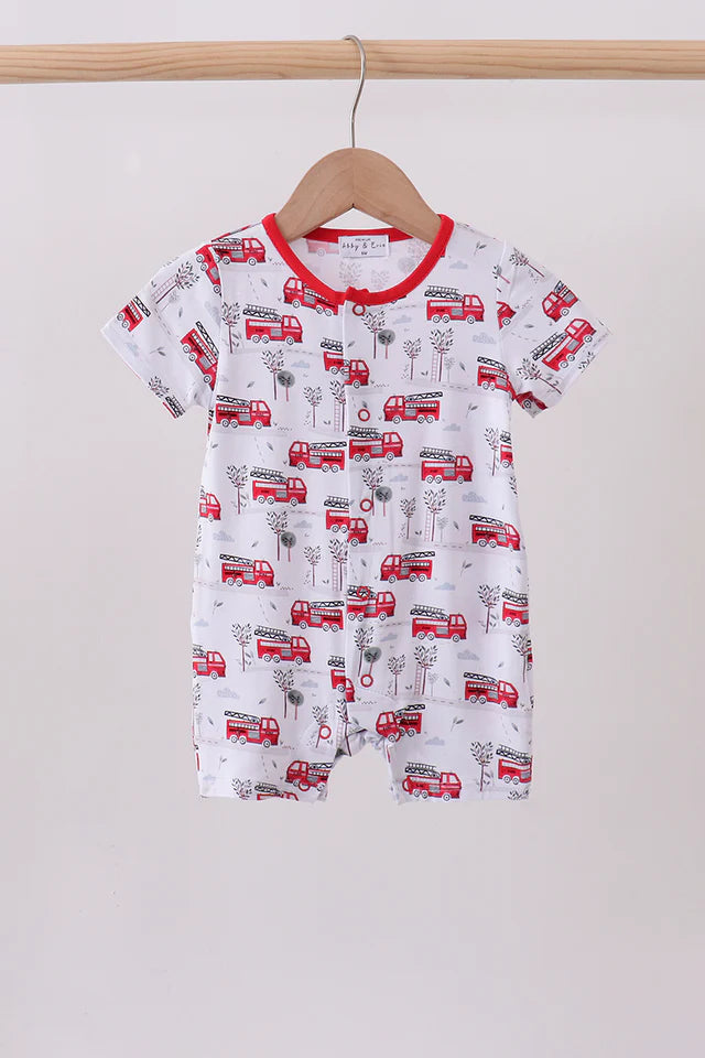 Fire Truck Bamboo Shortie