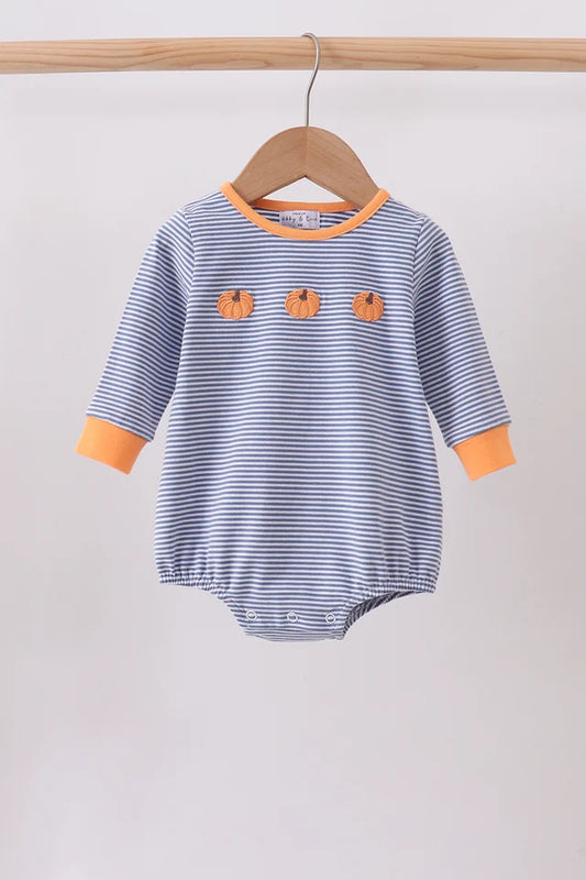 Stripe Pumpkin Romper