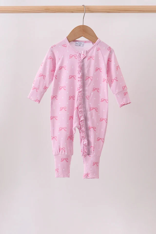 Pink Bow Bamboo Sleeper