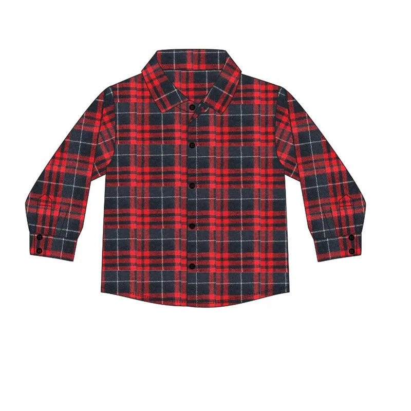 Red Plaid Button Down Shirt