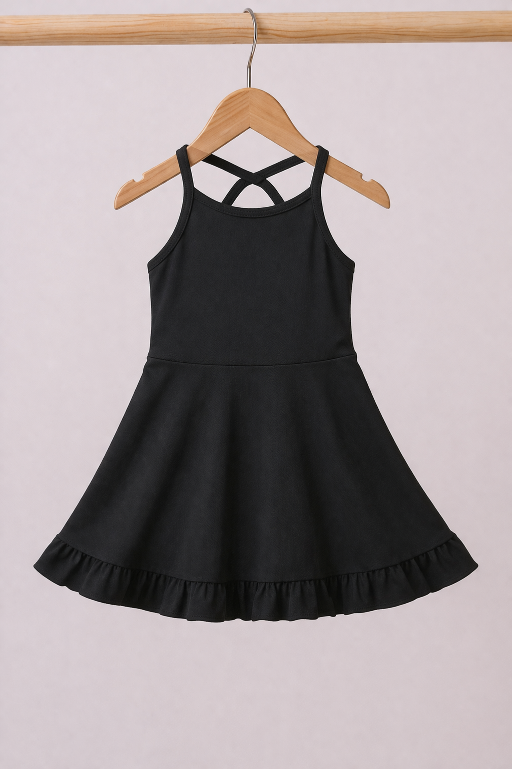 Black Active Dress with Shorts