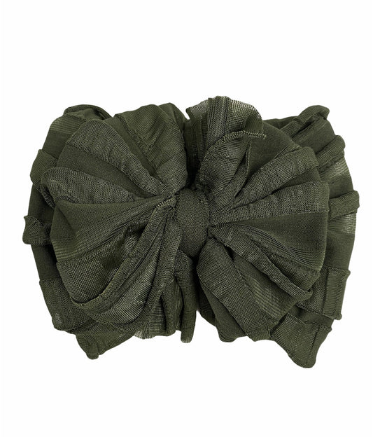 Ruffled Headband - cedar green