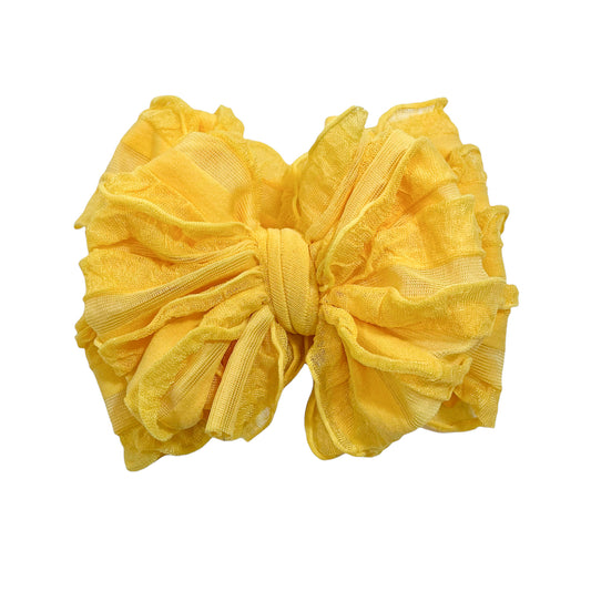 Ruffled Headband - sunflower