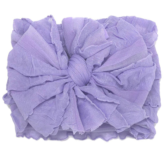 Ruffled Headband - lavender