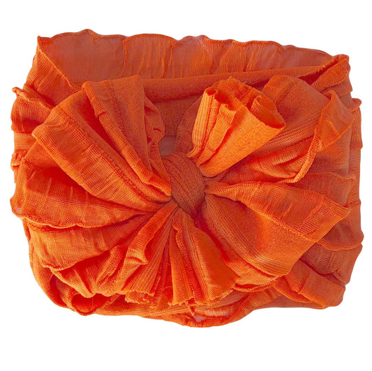 Ruffled Headband - orange