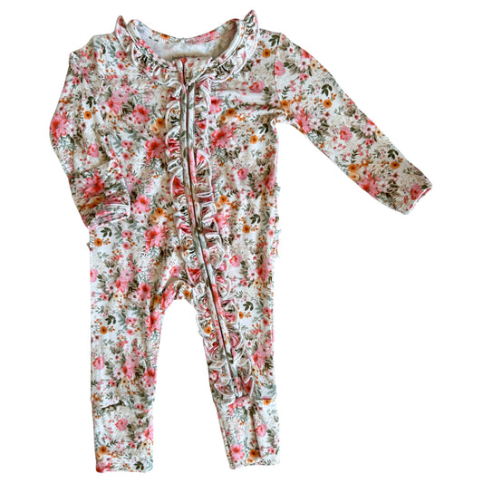 Juliette Ruffle Footie Romper