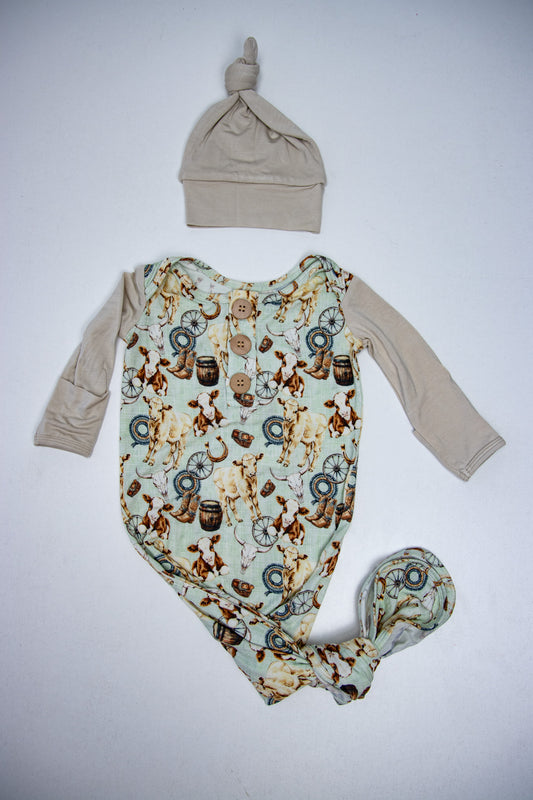Ryder Reins Knot Gown & Hat Set