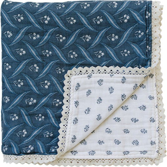Navy Berry Muslin Quilt