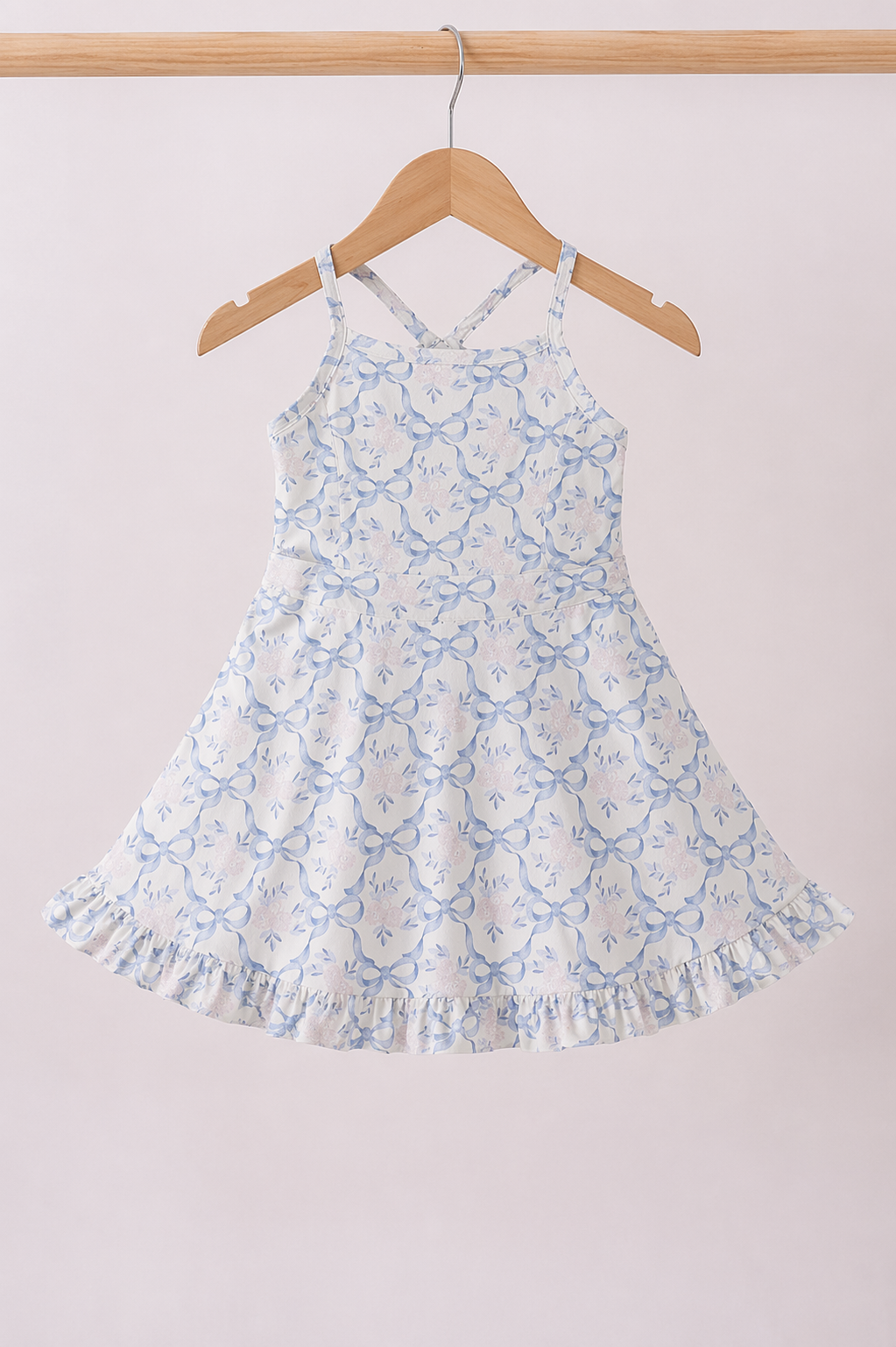 Flower Bows Active Dress with Shorts