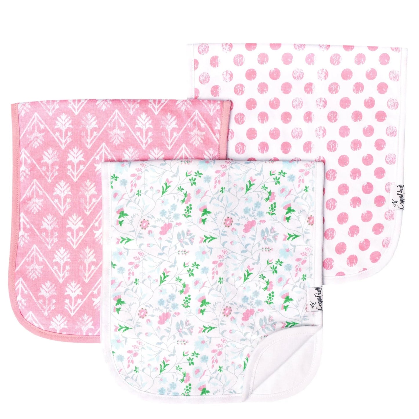 Copper Pearl Burp Cloth Set (3-pack) - Claire
