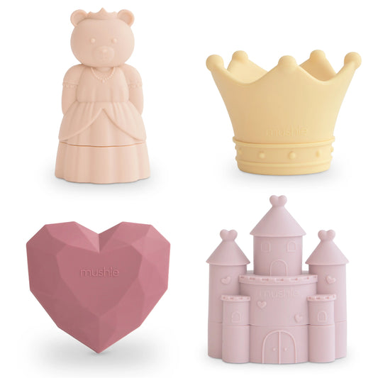 Princess Mold Free Bath Play Set - 4-pack