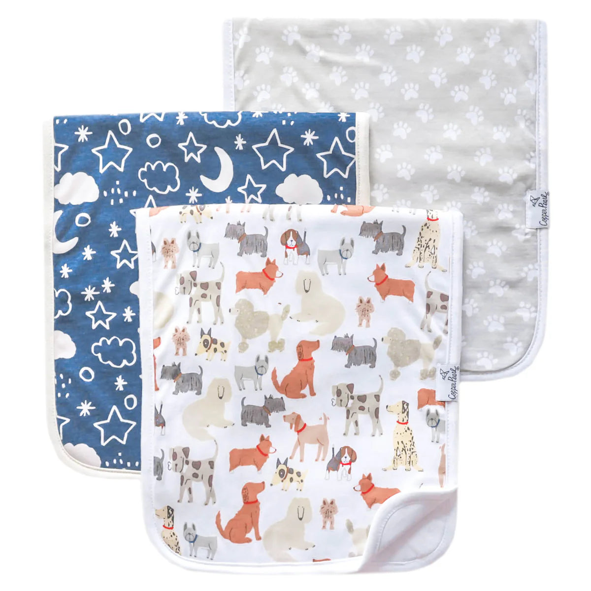 Copper Pearl Burp Cloth Set (3-pack)