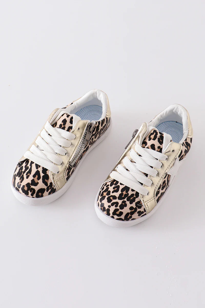 Leopard Star Glitter Sneaker