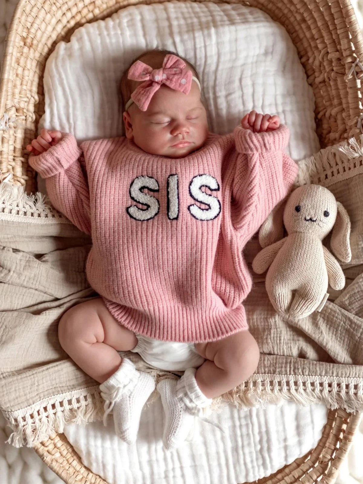 Sis Knit Sweater-Pink