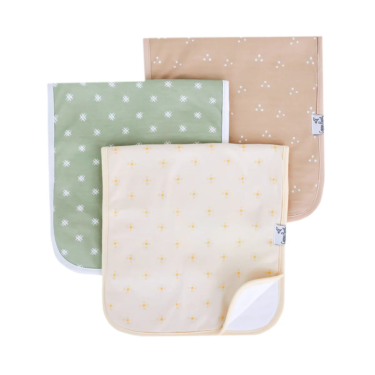 Copper Pearl Burp Cloth Set (3-pack)