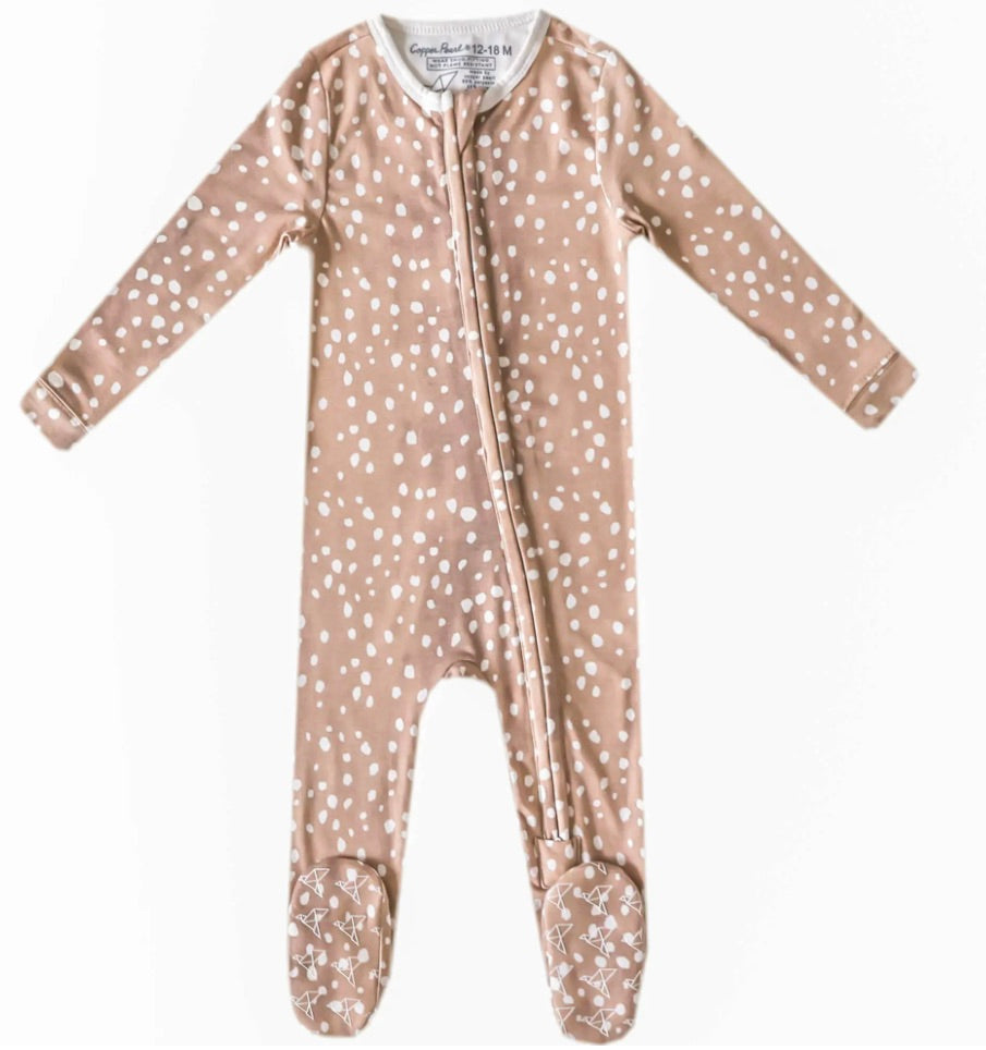 Fawn Zip-up Footie