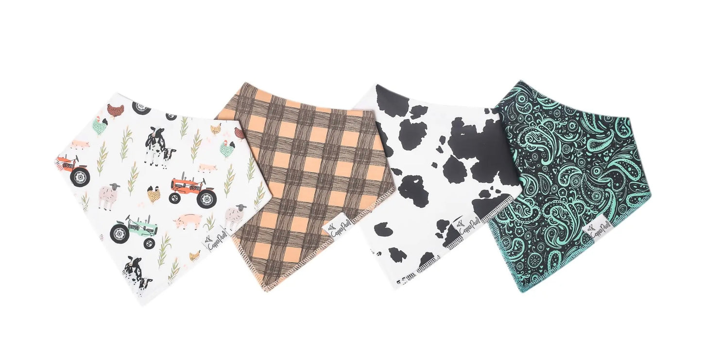 Copper Pearl Bandana Bib Set (4-pack) - Jo