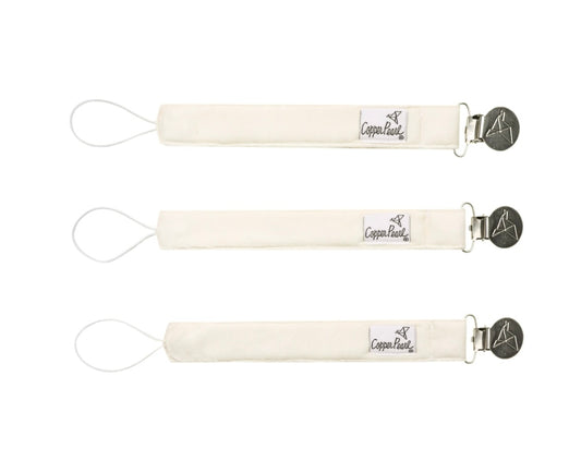 Copper Pearl Binky Clips (Set of 3) - Cru