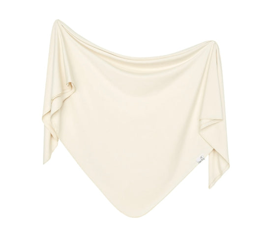 Copper Pearl Knit Swaddle Blanket - Cru