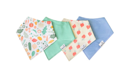 Copper Pearl Bandana Bib Set (4-pack) - Veggies