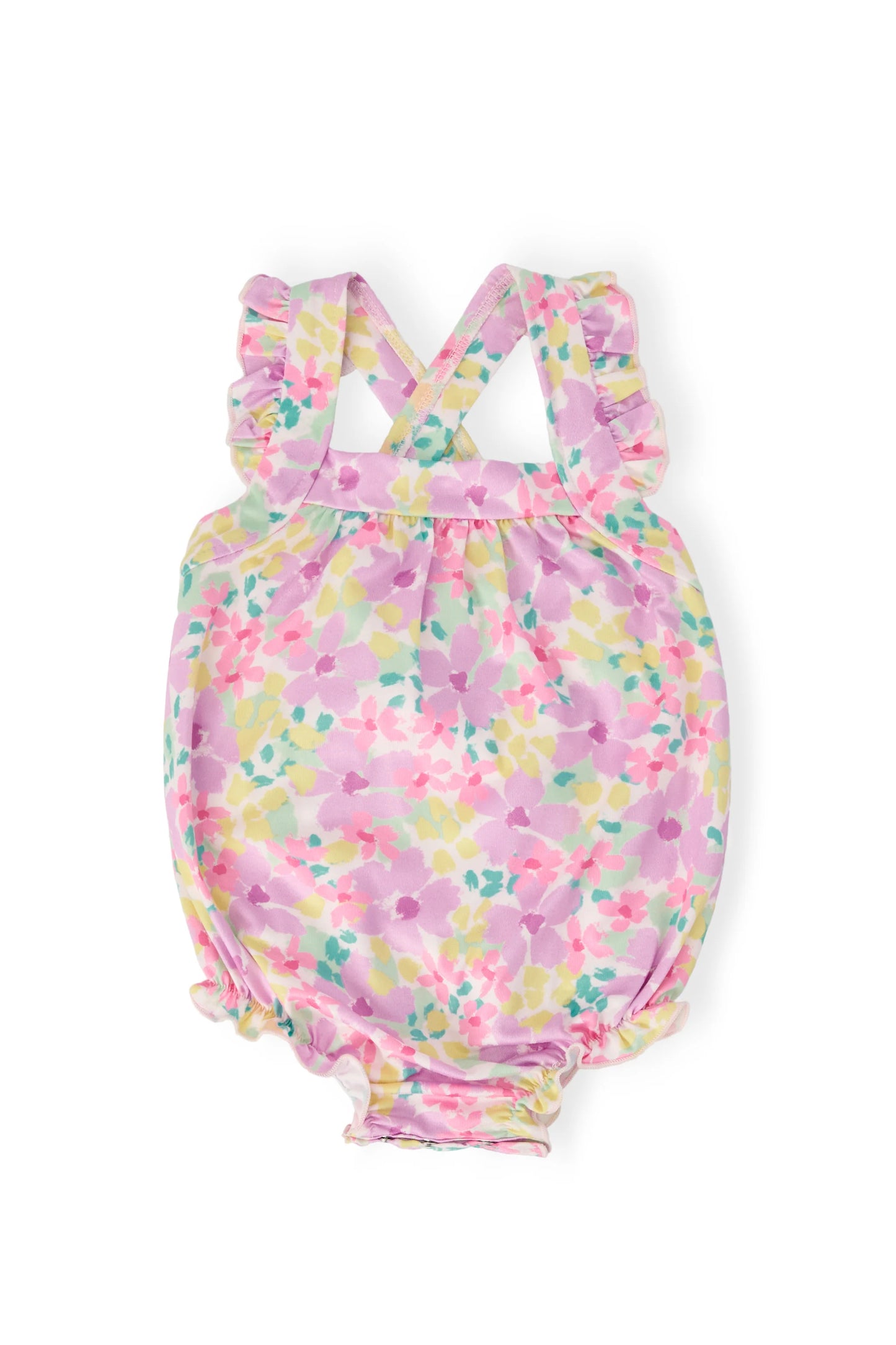 Summer Watercolor Cross Back Romper