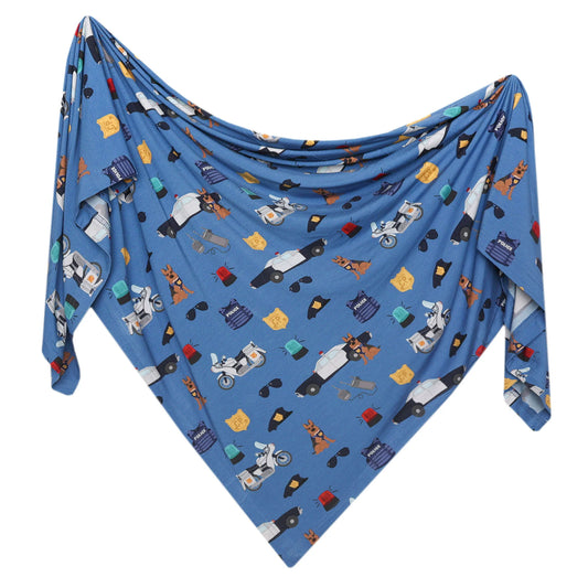 Copper Pearl Knit Swaddle Blanket - Policemen