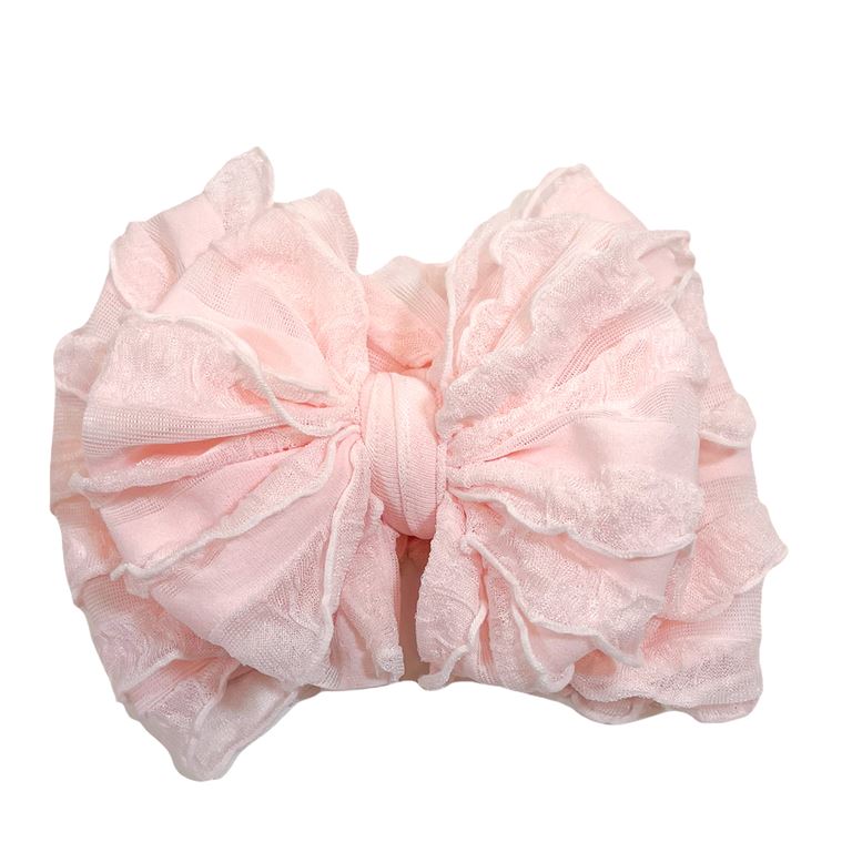 Ruffled Headband - sweet pink