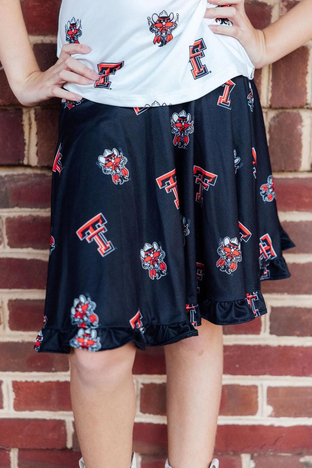 Texas Tech Black Twirl Skort