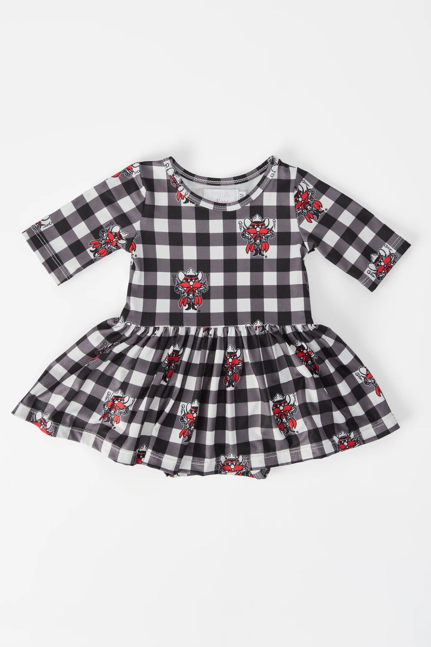 Texas Tech Plaid Twirl Bodysuit