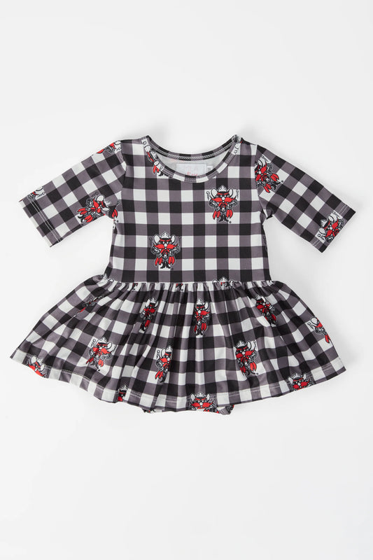 Texas Tech Plaid Twirl Bodysuit