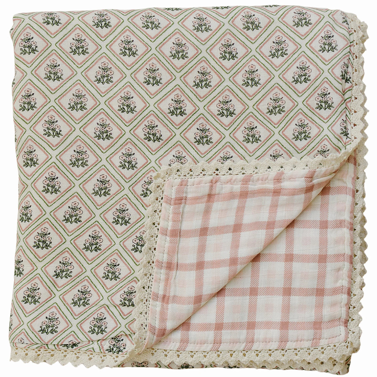 Country Garden Floral Muslin Quilt