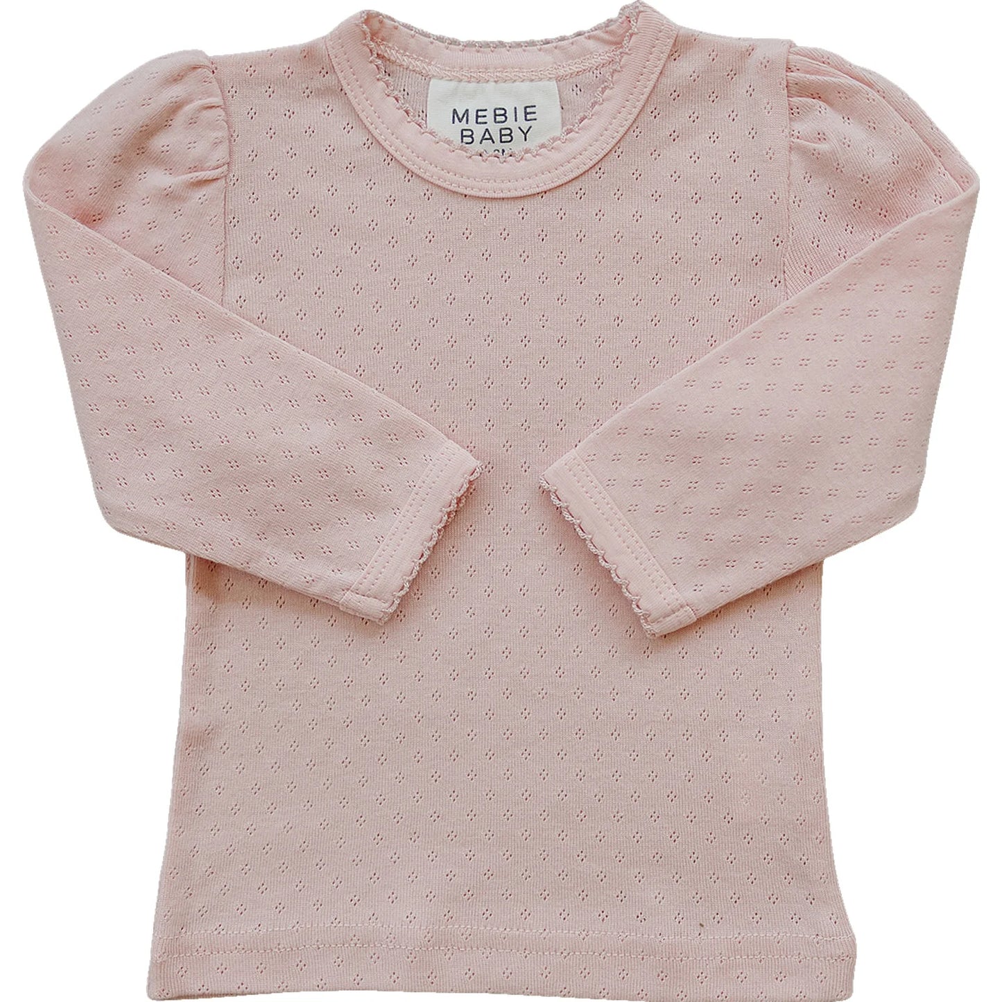 Pink Pointelle Tee