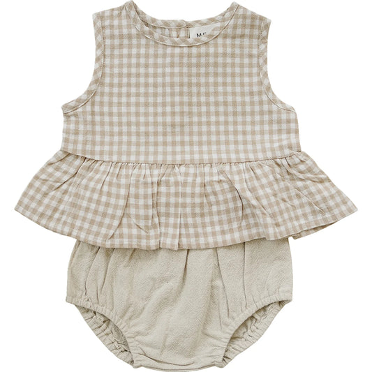 Oatmeal Gingham Set