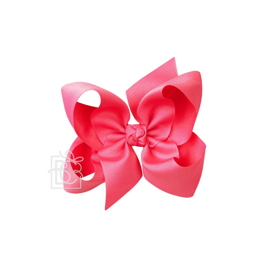 6.5" Neon Pink Grosgrain Bow