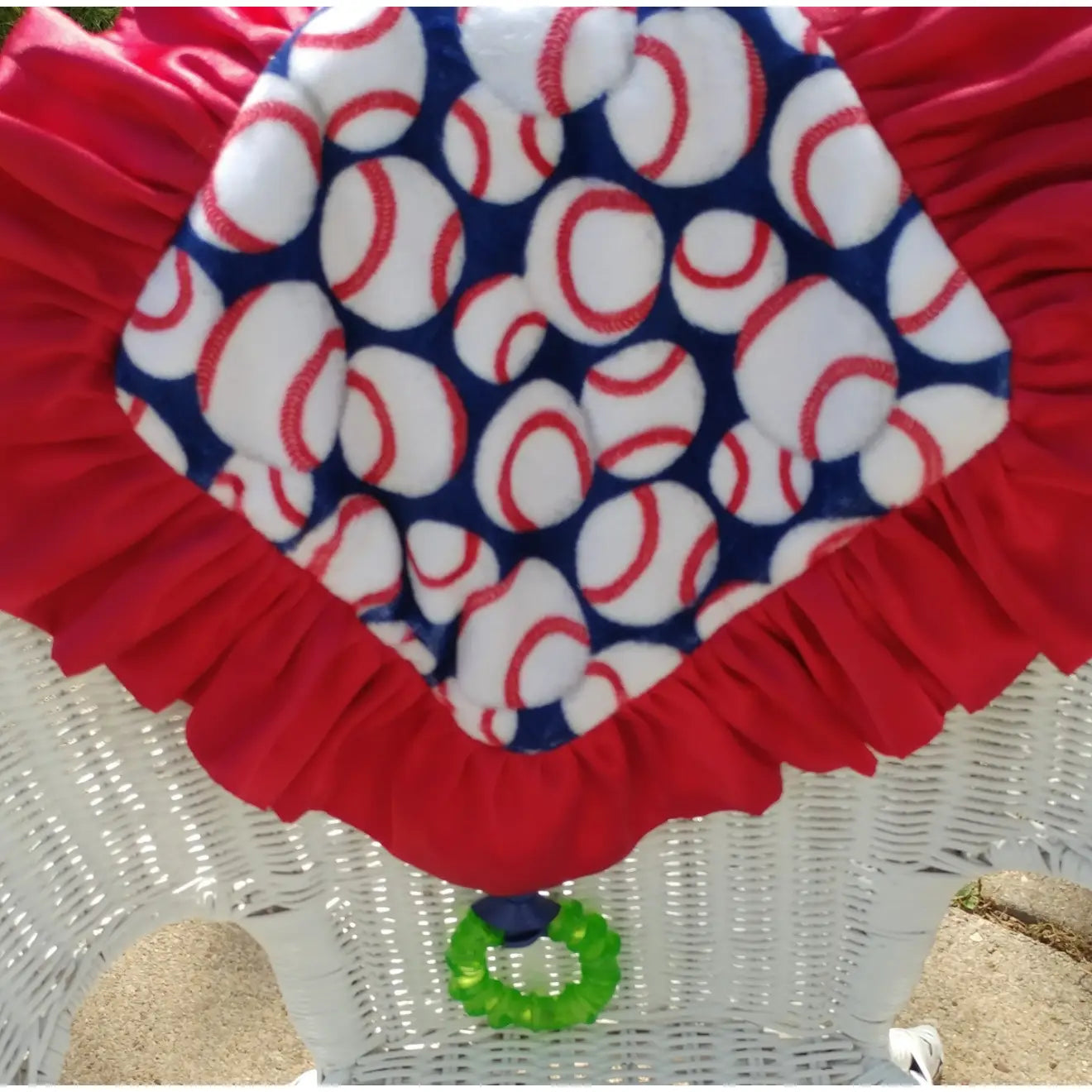 Baseball Bow Lovey/Teether