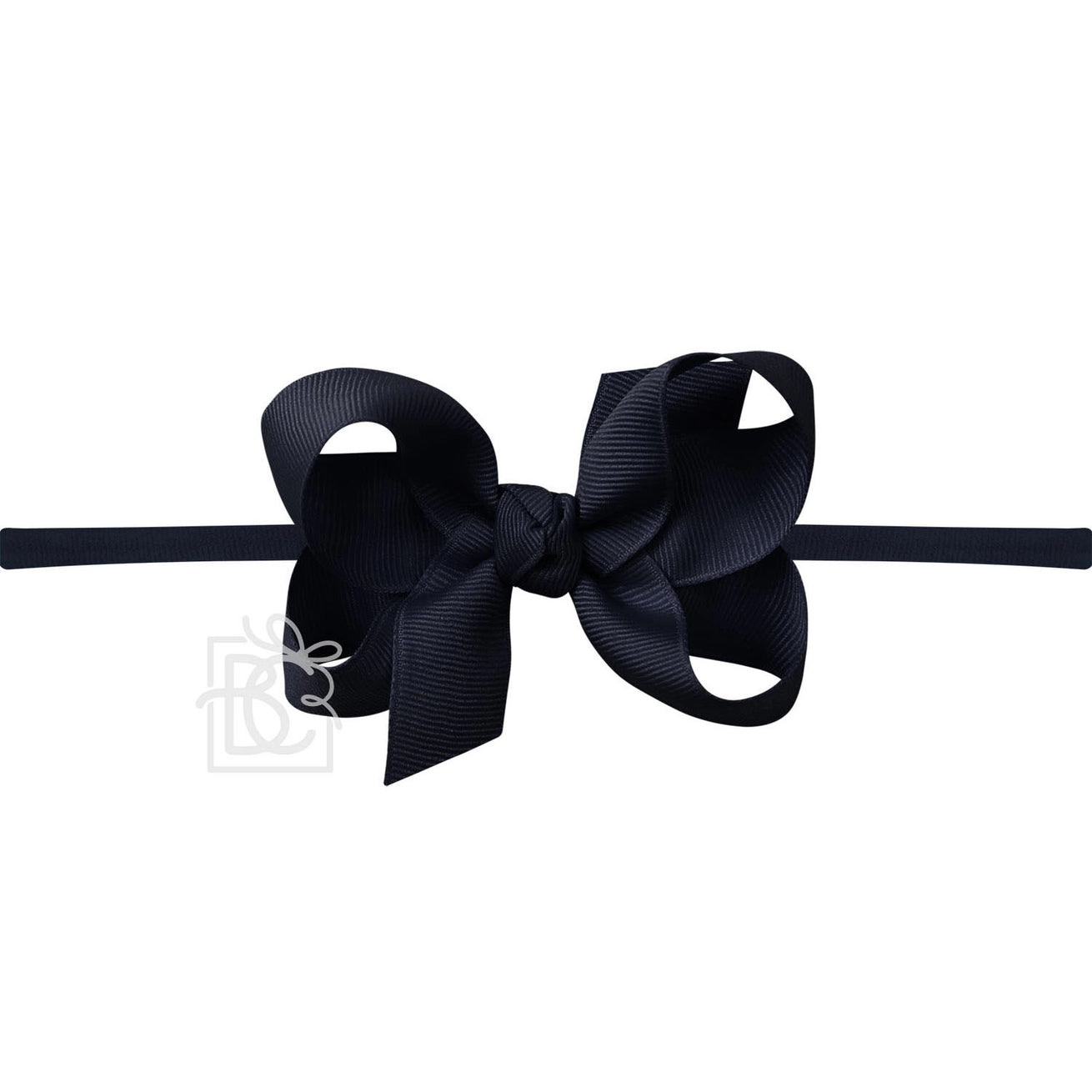 3.5" Headband w/Bow - Navy