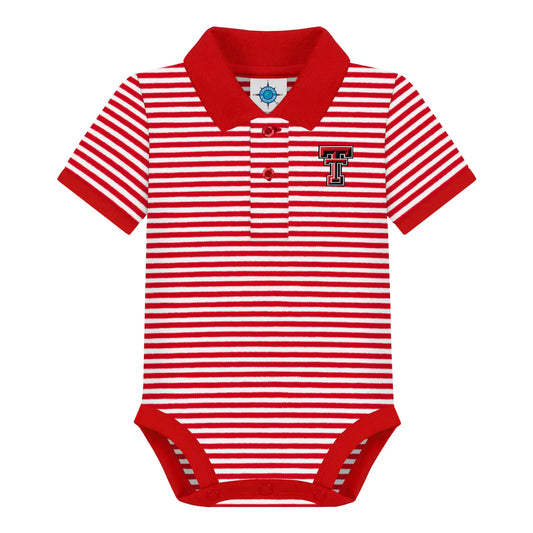 Texas Tech Red/White Stripe Bodysuit