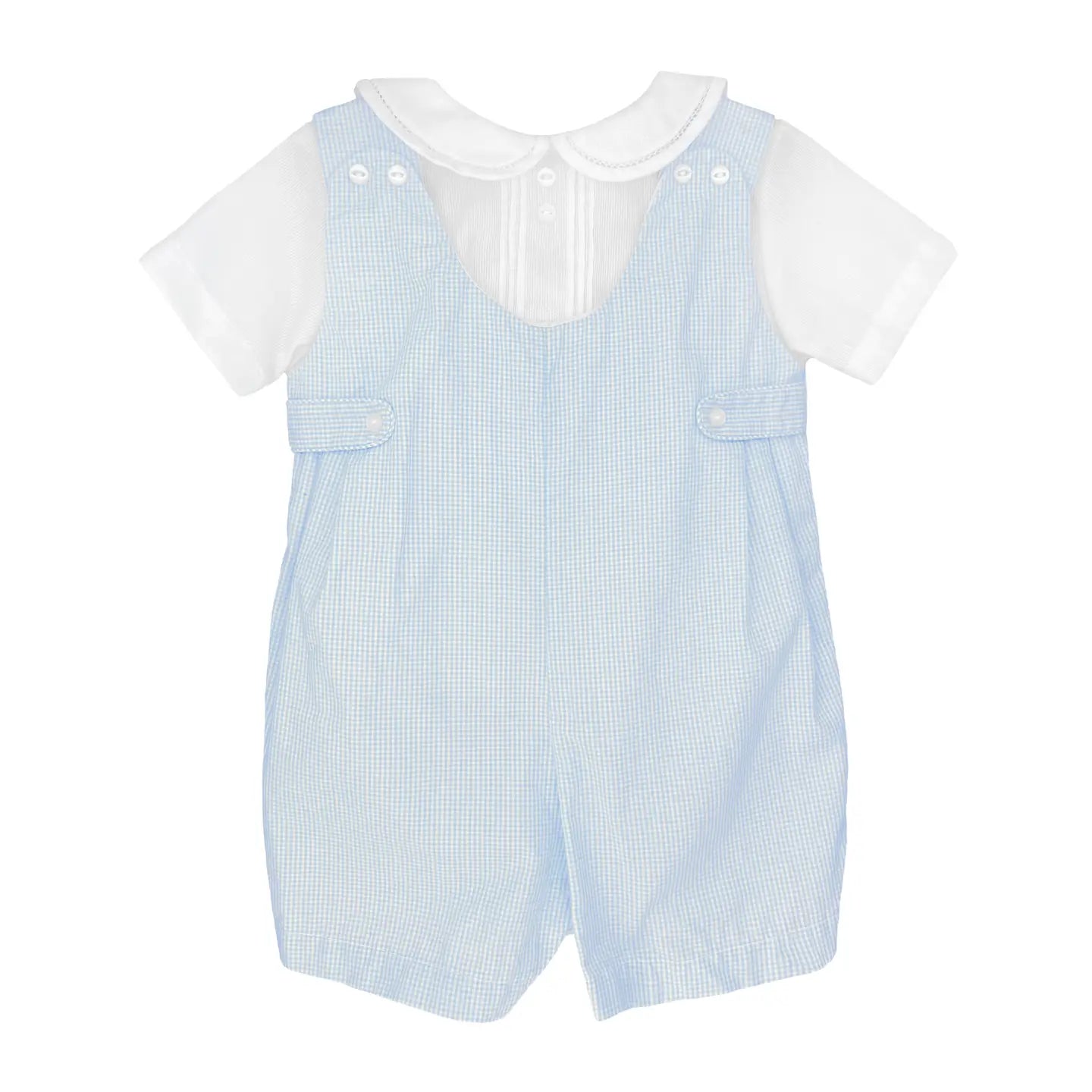 Blue Romper with Side Tabs